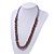 Purple Glass Bead Twisted Necklace - 60cm Length - view 6