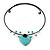 Romantic Turquoise Bead 'Heart' Flex Choker Necklace - Adjustable - view 7