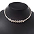 Clear Crystal Flex Choker Necklace In Silver Tone Finish - Adjustable - view 2