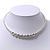 Clear Crystal Flex Choker Necklace In Silver Tone Finish - Adjustable - view 5