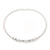 Clear Crystal Flex Choker Necklace In Silver Tone Finish - Adjustable - view 10