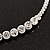 Clear Crystal Flex Choker Necklace In Silver Tone Finish - Adjustable - view 7