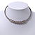 Clear Crystal Flex Choker Necklace In Gun Metal Finish - Adjustable - view 9