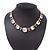 'Gorgeous Rocks' Crystal Choker Necklace In Gold Plating - 34cm Length/ 6cm Extension