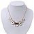 'Gorgeous Rocks' Oval Crystal Choker Necklace In Gold Plating - 34cm Length/ 6cm Extension - view 8