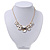 'Gorgeous Rocks' Oval Crystal Choker Necklace In Gold Plating - 34cm Length/ 6cm Extension - view 9