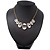 'Gorgeous Rocks' Oval Crystal Choker Necklace In Gold Plating - 34cm Length/ 6cm Extension - view 7