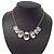 'Gorgeous Rocks' Oval Crystal Choker Necklace In Gold Plating - 34cm Length/ 6cm Extension - view 2