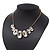 'Gorgeous Rocks' Oval Crystal Choker Necklace In Gold Plating - 34cm Length/ 6cm Extension - view 6