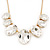 'Gorgeous Rocks' Oval Crystal Choker Necklace In Gold Plating - 34cm Length/ 6cm Extension - view 3