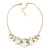'Gorgeous Rocks' Oval Crystal Choker Necklace In Gold Plating - 34cm Length/ 6cm Extension - view 10