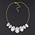 'Gorgeous Rocks' Oval Crystal Choker Necklace In Gold Plating - 34cm Length/ 6cm Extension - view 4