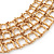 Regal 'Armour Style' Collar Necklace In Brushed Gold Finish - 40cm Length/ 7cm Extension - view 3