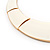 Light Cream Enamel Egyptian Bib Style Choker Necklace In Gold Plating - 38cm Length /7cm Extension - view 3