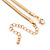 Light Cream Enamel Egyptian Bib Style Choker Necklace In Gold Plating - 38cm Length /7cm Extension - view 4