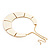 Light Cream Enamel Egyptian Bib Style Choker Necklace In Gold Plating - 38cm Length /7cm Extension - view 8