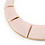 Light Pink Enamel Egyptian Bib Style Choker Necklace In Gold Plating - 38cm Length /7cm Extension - view 4