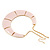 Light Pink Enamel Egyptian Bib Style Choker Necklace In Gold Plating - 38cm Length /7cm Extension - view 7