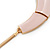 Light Pink Enamel Egyptian Bib Style Choker Necklace In Gold Plating - 38cm Length /7cm Extension - view 6