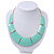 Mint Green Enamel Egyptian Bib Style Choker Necklace In Gold Plating - 38cm Length /7cm Extension - view 6