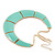 Mint Green Enamel Egyptian Bib Style Choker Necklace In Gold Plating - 38cm Length /7cm Extension - view 7