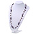 Amethyst Stone, Freshwater Pearl & Glass Bead Long Necklace - 80cm Length - view 8