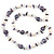 Amethyst Stone, Freshwater Pearl & Glass Bead Long Necklace - 80cm Length - view 2