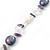 Amethyst Stone, Freshwater Pearl & Glass Bead Long Necklace - 80cm Length - view 4