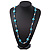 Turquoise Heart Shape Stone, Freshwater Pearl & Acrylic Bead Long Necklace - 76cm Length - view 5