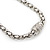 Rhodium Plated Geometric Mesh Magnetic Choker Necklace - 36cm Length - view 5