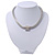 Unique Mesh Diamante Magnetic Choker Necklace In Silver Finish - 40cm Length - view 15