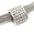 Unique Mesh Diamante Magnetic Choker Necklace In Silver Finish - 40cm Length - view 13
