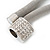 Unique Mesh Diamante Magnetic Choker Necklace In Silver Finish - 40cm Length - view 9
