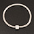 Unique Mesh Diamante Magnetic Choker Necklace In Silver Finish - 40cm Length