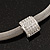 Unique Mesh Diamante Magnetic Choker Necklace In Silver Finish - 40cm Length - view 14