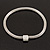 Unique Mesh Diamante Magnetic Choker Necklace In Silver Finish - 40cm Length - view 11