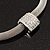 Unique Mesh Diamante Magnetic Choker Necklace In Silver Finish - 40cm Length - view 4