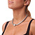 Unique Mesh Diamante Magnetic Choker Necklace In Silver Finish - 40cm Length - view 7