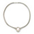 Silver Plated Mesh Choker Necklace With Simulated Pearl Stone - 38cm Length - view 10