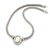 Silver Plated Mesh Choker Necklace With Simulated Pearl Stone - 38cm Length - view 3