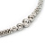 Rhodium Plated Metal Rings Diamante Magnetic Choker Necklace - 36cm Length - view 8