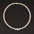 Rhodium Plated Metal Rings Diamante Magnetic Choker Necklace - 36cm Length - view 2