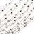 Rhodium Plated Multistrand Wire Beaded Magnetic Choker Necklace - 34cm Length - view 10