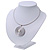Round Wired Pendant Magnetic Choker In Silver Finish - 36cm Length - view 12