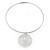 Round Wired Pendant Magnetic Choker In Silver Finish - 36cm Length - view 6