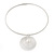 Round Wired Pendant Magnetic Choker In Silver Finish - 36cm Length - view 10