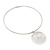 Round Wired Pendant Magnetic Choker In Silver Finish - 36cm Length - view 11
