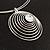 Round Wired Pendant Magnetic Choker In Silver Finish - 36cm Length - view 4
