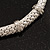 Silver Plated 'Braided' Magnetic Choker Necklace - 34cm Length - view 6