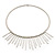Silver Plated Bib Magnetic Choker Necklace - 38cm Length - view 11